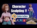 Ochako Uraraka 3D Sculpt | Blender, ZBrush, Maya, Ucupaint | Full Anime Character Workflow