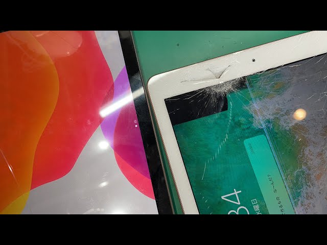 iPad 6 2018 A1893/A1954 液晶画面ガラス交換修理 - YouTube