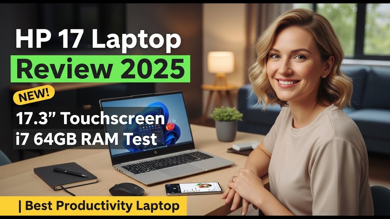 HP 17 Laptop Review 2025 - 17.3" Touchscreen i7 64GB RAM Test | Best Productivity Laptop