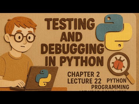 Testing and Debugging In python | Chapter 2  Lecture 22 | Python Programming | 1st year