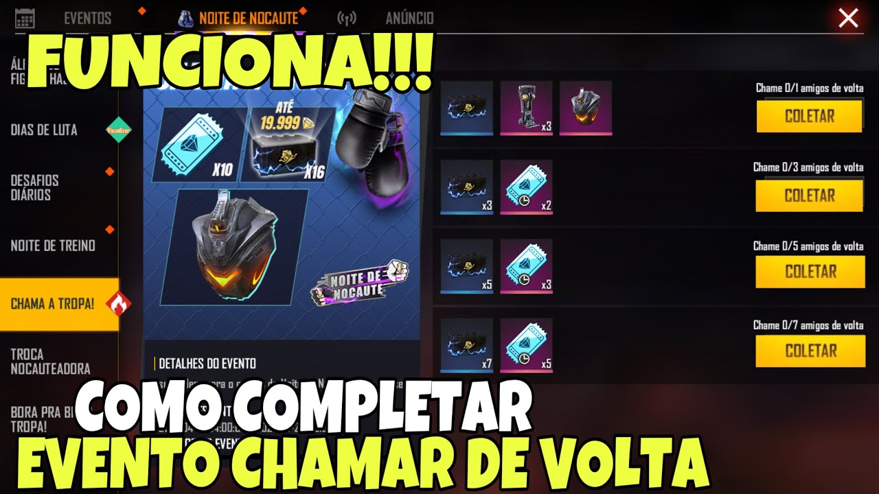 ATÉ 19.999 DIAMANTES?? COMO CHAMAR AMIGO DE VOLTA NO FREE FIRE