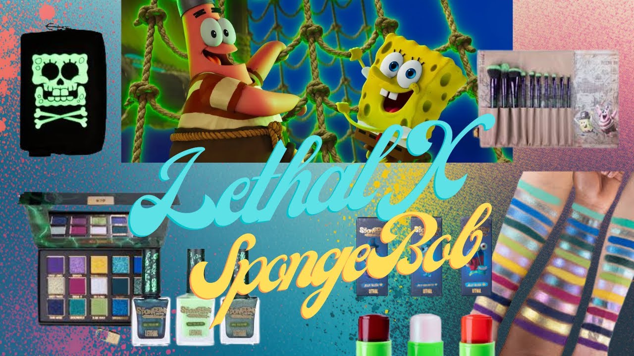 Самый яркий зеленый макияж глаз с использованием косметики Губки Боба.