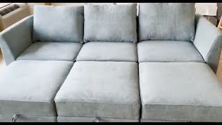 Amazon Modular Sectional Sofa | HONBAY Convertible Sectional Sofa Review #amazonhome