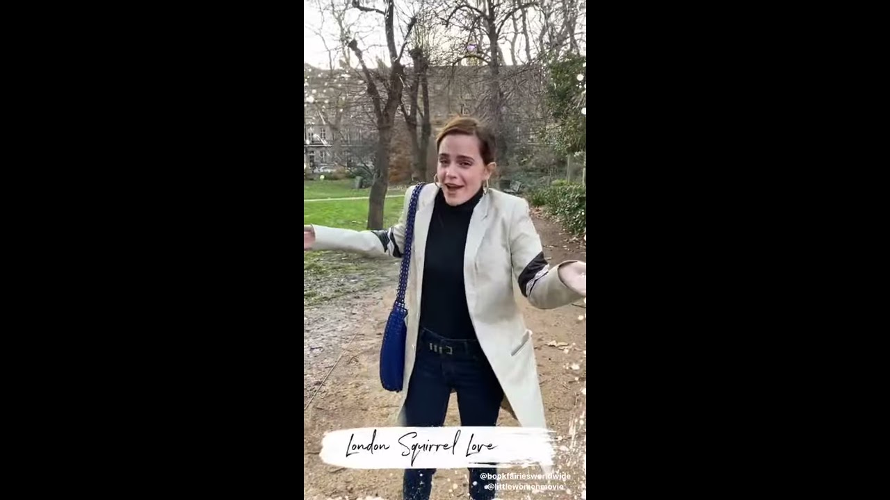 Emma Watson Befriending Massive Squirrel In London Part 2 