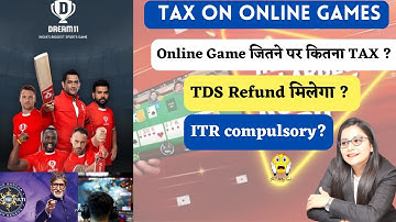 Income Tax Online Game | Budget 2023 I 194BBJ I DREAM 11 I TDS REFUND IITR FILLING I ONLINE GAME
