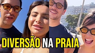 Bruna Gomes E Bernardo Se Divertindo Na Praia Do Rio De Janeiro