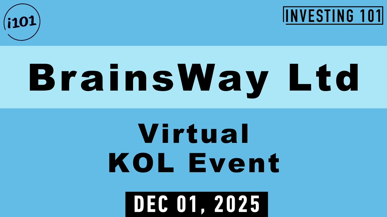 BrainsWay Ltd Virtual KOL Event | Dec 01, 2025