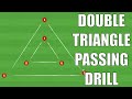 Double triangle passing drill  footballsoccer