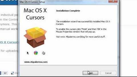 Mac OS X Cursors for Windows 7, Vista and XP -- Easy Installer