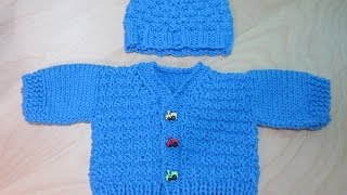 How to Knit newborne baby sweater part #2. With Ruby Stedman