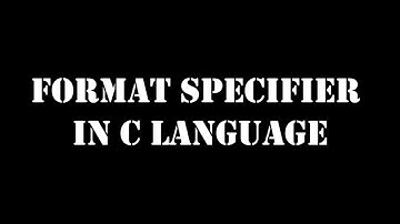 Format specifiers in C