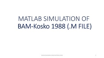 MATLAB SIMULATION OF BAM Kosko 1988