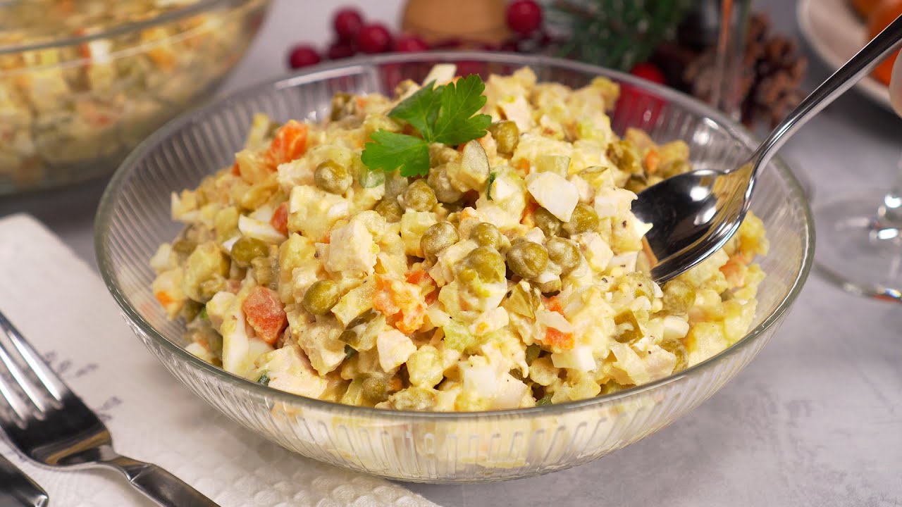RUSSIAN SALAD WITH CHICKEN | Or Olivier | BEST FOR PARTIES. Tasty Salad. Recipe by Always Yummy!