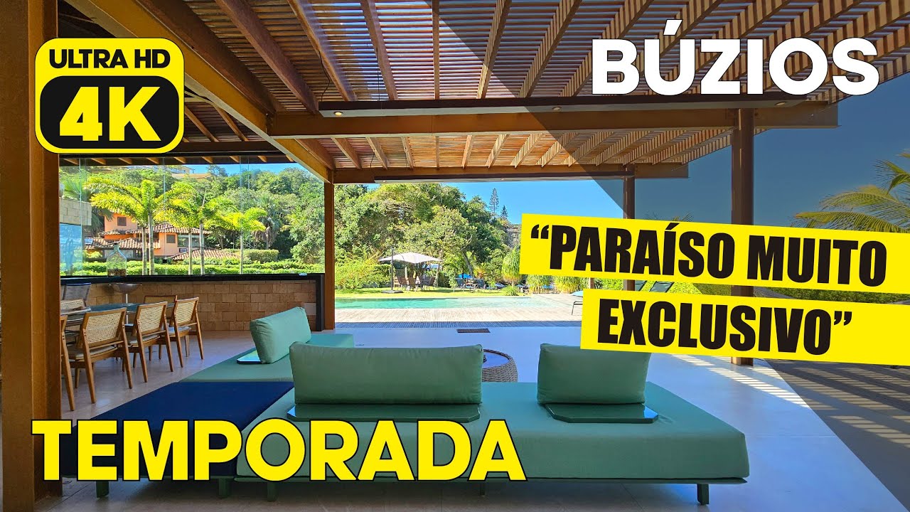 PERFEIÇÃO!!! MANSÃO PÉ NA AREIA, FORMIDÁVEL, MODERNA, FORA DA CURVA! COND. EXCLUSIVO EM BÚZIOS!
