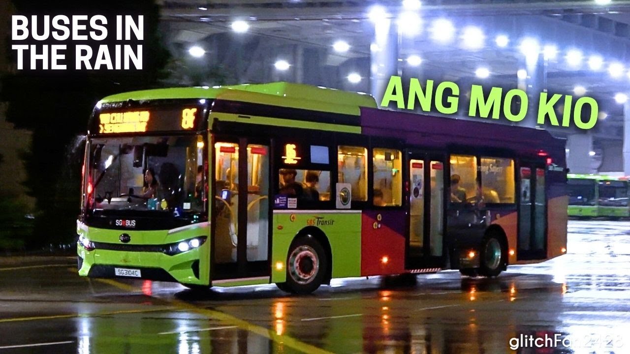 Buses in the Rain at Ang Mo Kio Bus Interchange, Singapore 2024