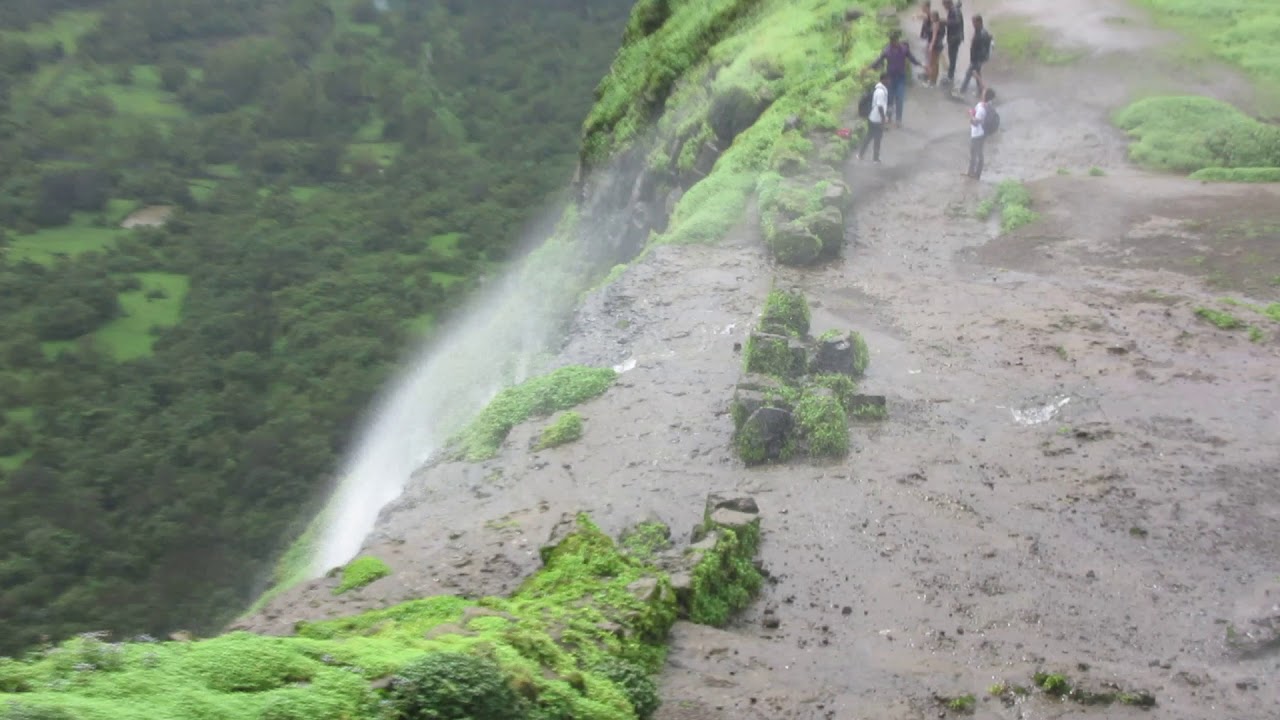Reverse Waterfall at Lohagad Fort