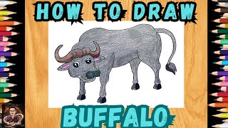 How to Draw a Buffalo easy Step by Step