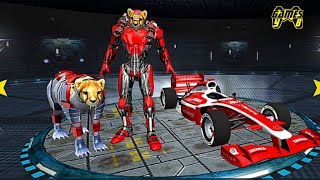 Cheetah Robot Car Transform Formula Car Robot Game - Android Gameplay 1080p60 screenshot 2