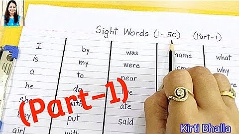 Sight words (Part-1) | Sight words list | tricky words | Combined revision of Sight Words