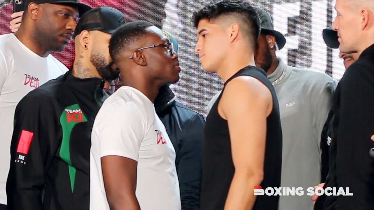Deji and Alex Wassabi Final Face-Off and Full Weigh-in Ahead of Showdown on Saturday Night in London