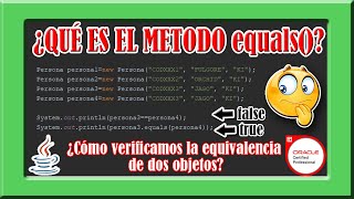 CURSO DE JAVA - Método Equals - Comparación de Objetos y valores