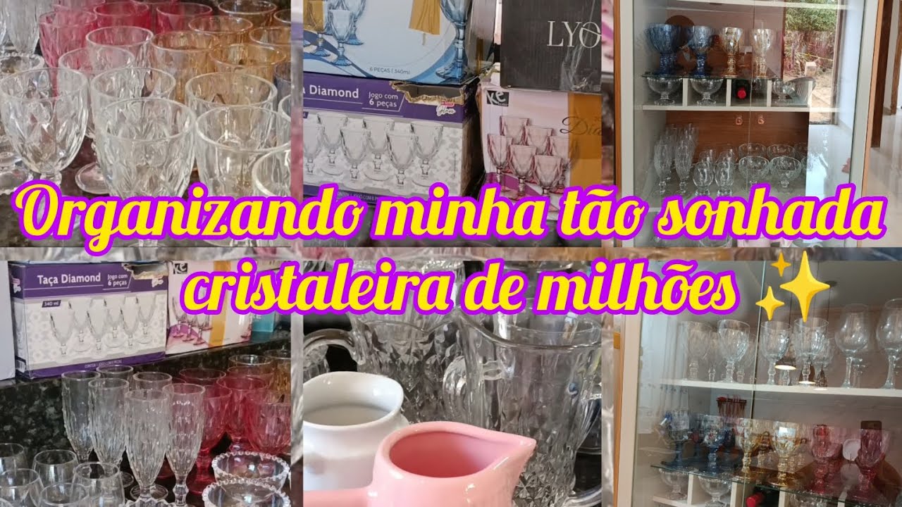 Organizei minha tão sonhada cristaleira 🥰  Nem tudo sai como planejamos...