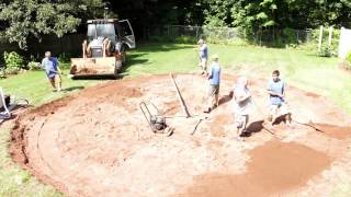 Hunter's Pool Center Aboveground Pool Installation Timelapse