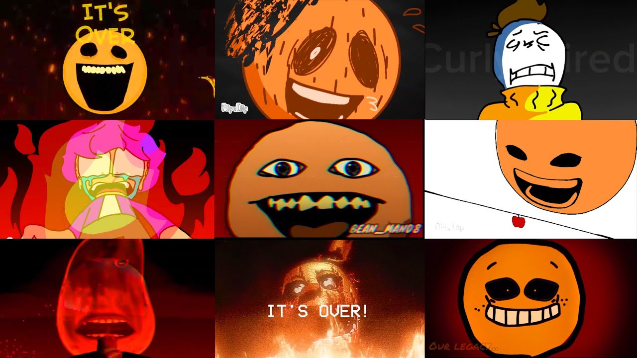 FNF Rotten Smoothie V2 MULTIVERSE Part 2 (All Cutscenes) -  Annoying Orange Amazing Grace V2