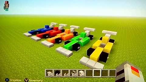 How To Make  Cool Looking F1 Cars In Minecraft