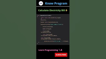 Calculate Electricity Bill using Java 📝 | #shorts #java #knowprogram