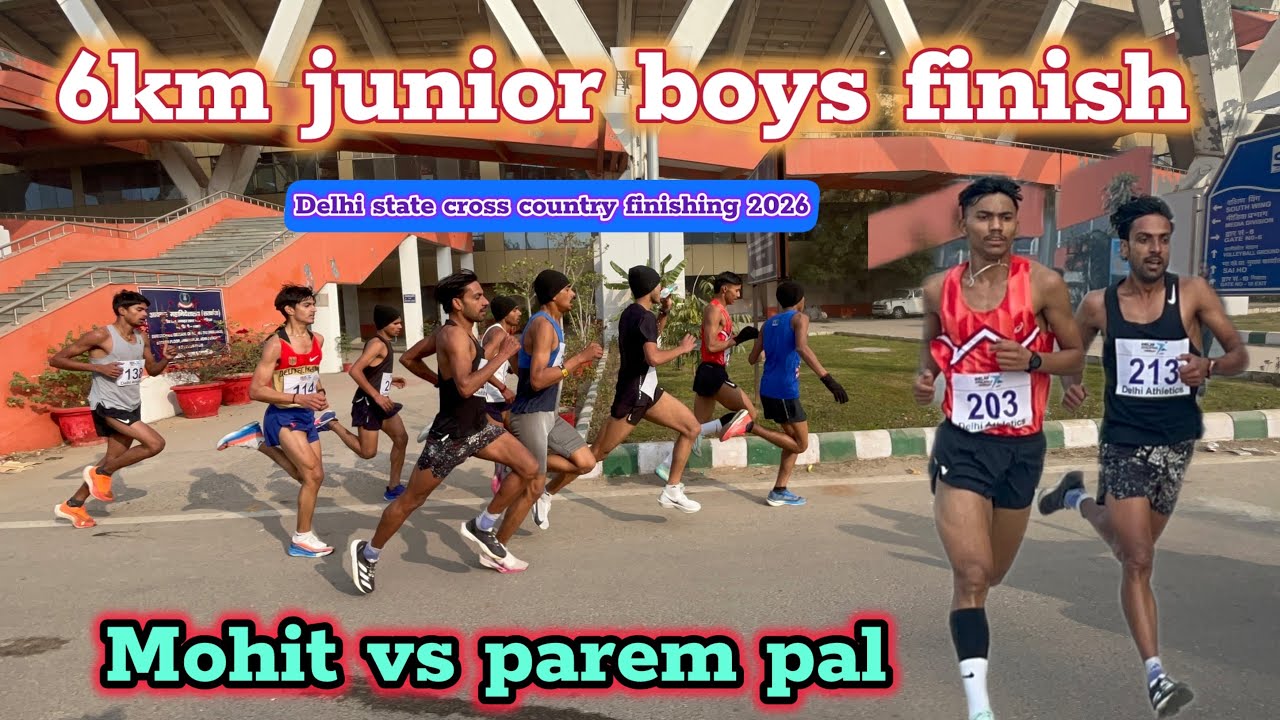6km Junior Boys 🆚 Girls | finish Delhi state athletics cross country | Mohit vs prempal | 