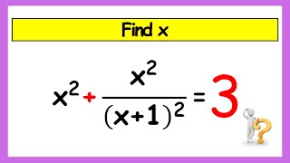 🔴Sweden Math Olympiad | Nice Algebra Equation | Find X