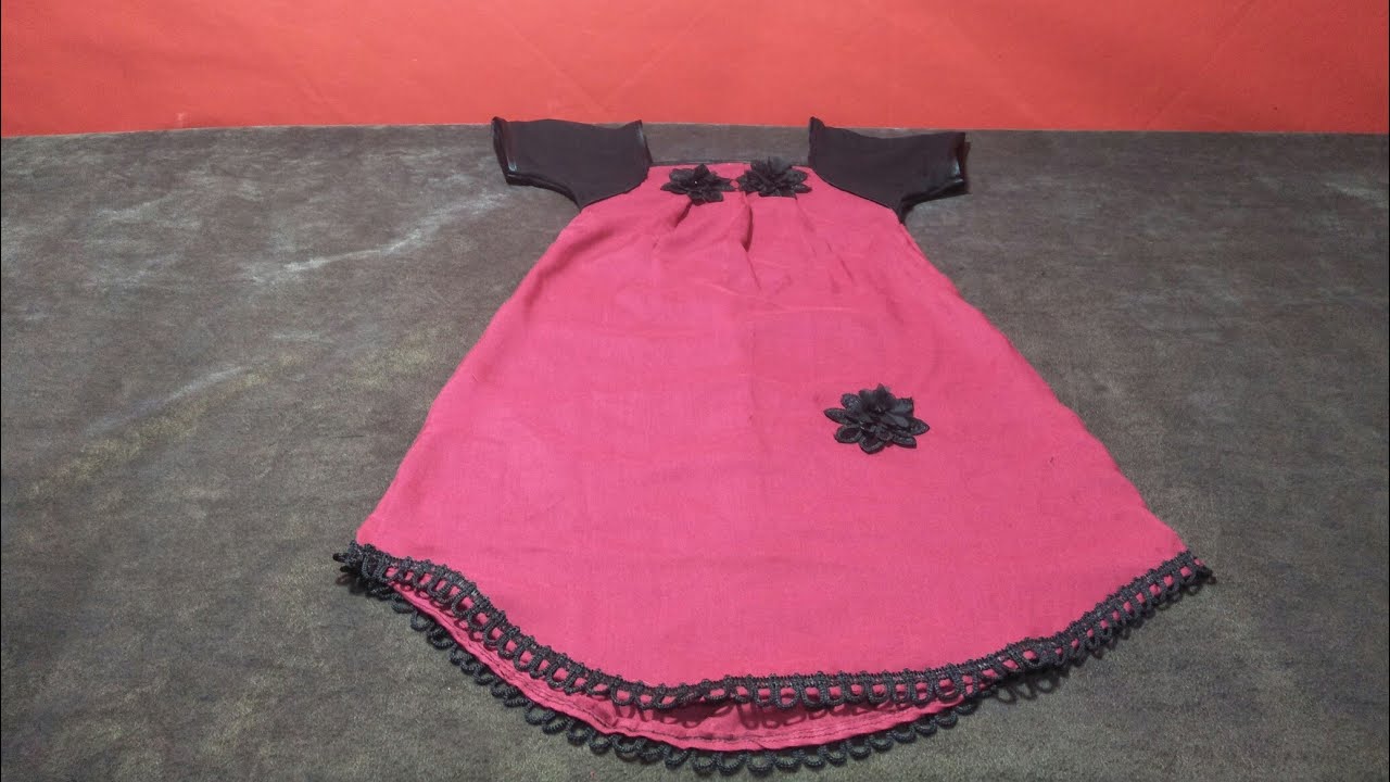 تفصيل وخياطة قندورة صيفية للبنات بعمر سنتان بطريقة سهلة جداً