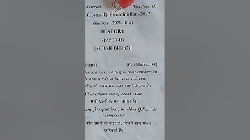 history honours 😱paper 1,2 previous year question ❓ Munger University