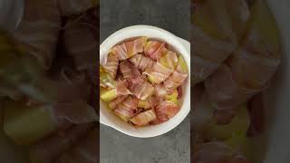 Patate al forno con pancetta