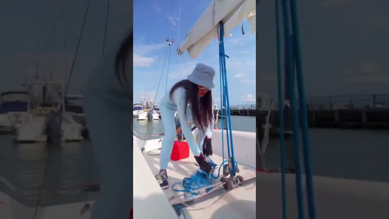 Getting Ready to Race J80 Sailboats on the Hudson River