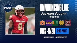 LIVE: 4-star EDGE Jackson Vaughn  Set to Announce College Commitment | No. 15 EDGE Overall