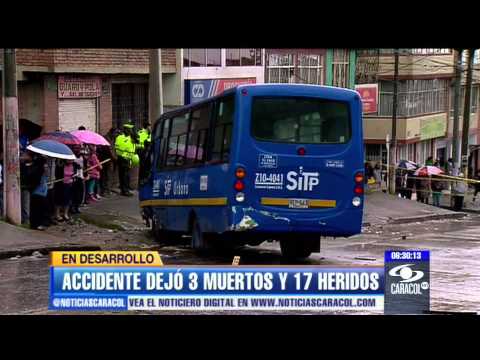 Impresionantes videos de bus fuera de control cuando embiste vehículos - 11 de julio de 2013