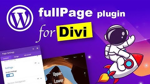 fullPage.js for Divi - WordPress (Intro)