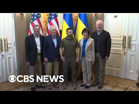 McConnell and fellow GOP senators visit Zelenskyy in Ukraine.