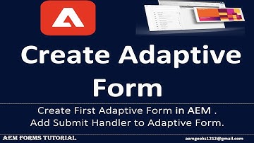 AEM Forms #7 | Create first Adaptive form in aem