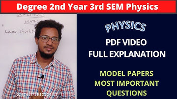 Physics -3rd Sem-  Most Important Questions -pdf video - Shorttricks4u
