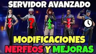 NUEVOS CAMBIOS, MEJORAS Y NERFEOS EN PERSONAJES (SERVIDOR AVANZADO) FREE FIRE/ ACTUALIZACION OB54