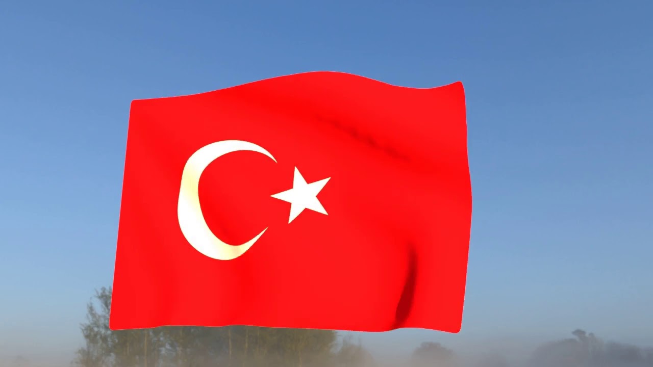 Türk bayrağı animasyonu Blender ile yapıldı/Turkish flag animation made