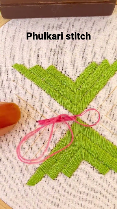 #shorts #youtubeshorts #handembroidery #tutorial |Hand embroidery Phulkari stitch|Simple Phulkari|
