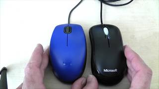 Vergleich Logitech vs Basic Mouse -