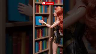 Barbie Doll Library Visit 📚 | Cute Plastic Toy Reading Scene ✨#barbie #toys
