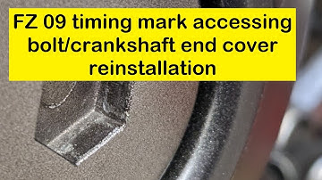 timing mark accessing bolt and crankshaft end cover installation Yamaha FZ-09/MT-09 2014 2015 2016
