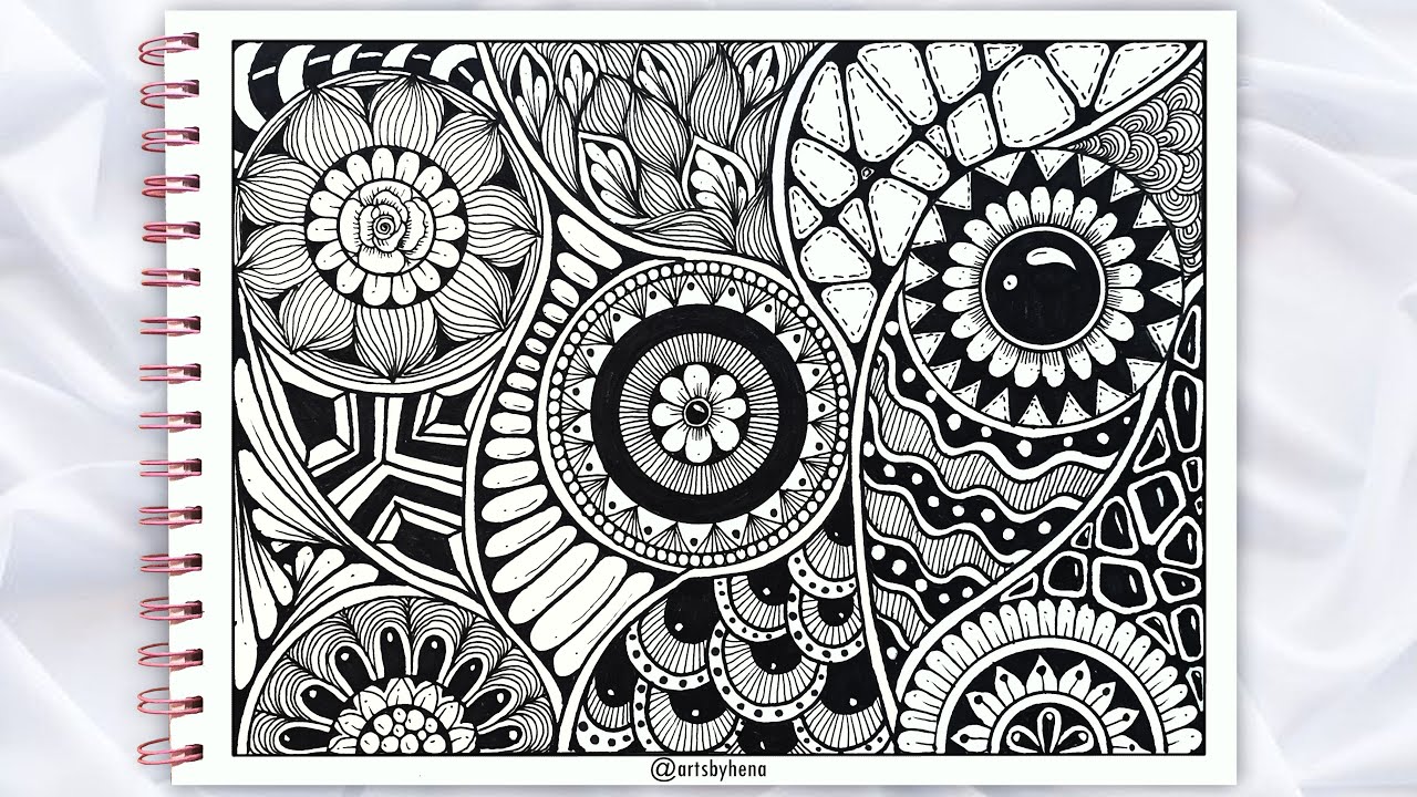 How To Draw Zentangle Art For Beginners - YouTube
