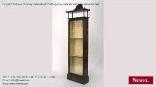 English Antique Display Cabinet/vitrine Regency Cabinets http://www.newel.com/English-Regency-cabinet=case+piece-d... - Newel.com: English